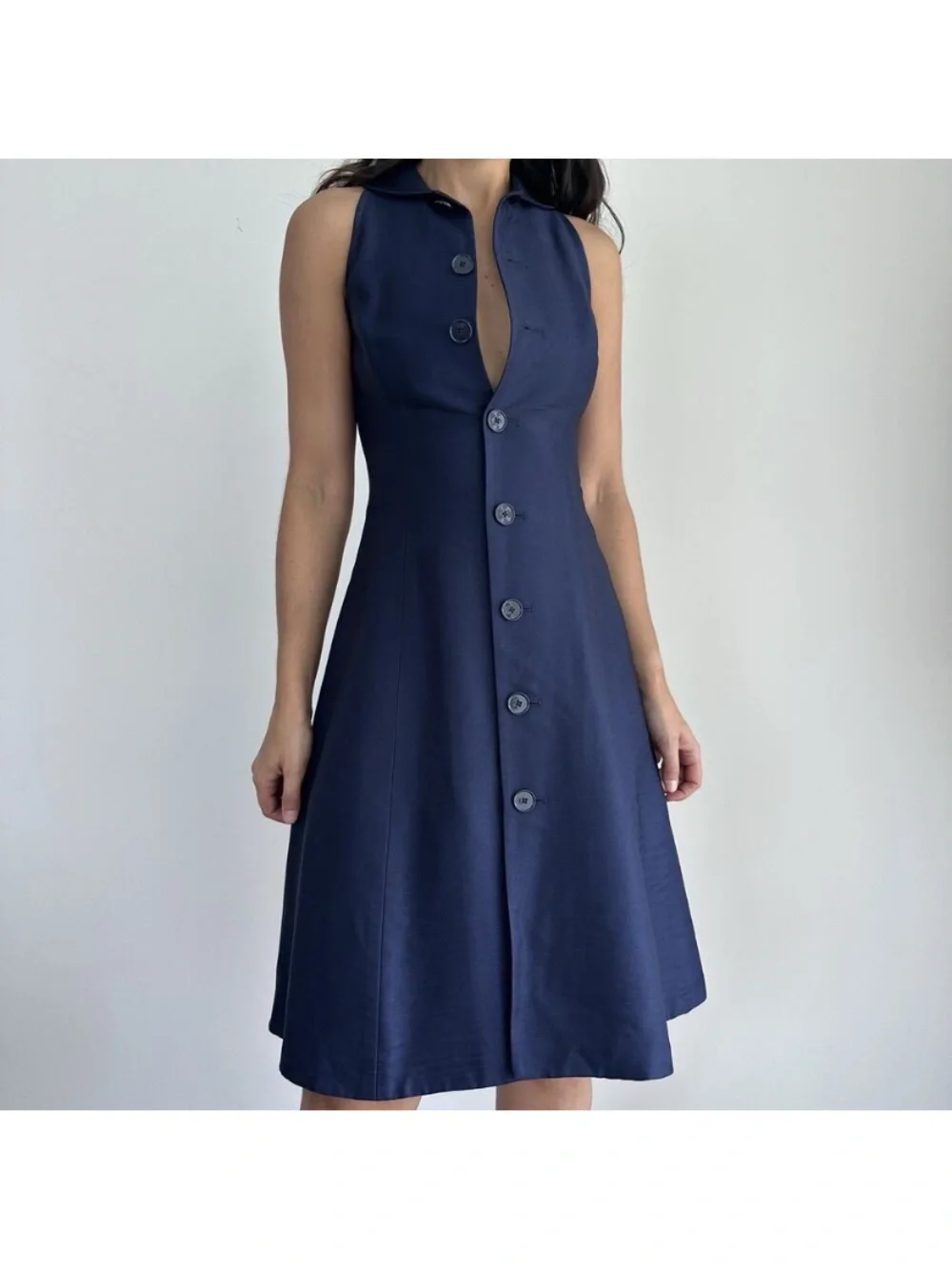 ISO - RALPH LAUREN PURPLE COLLECTION NAVY BLUE DRESS SIZE 2.